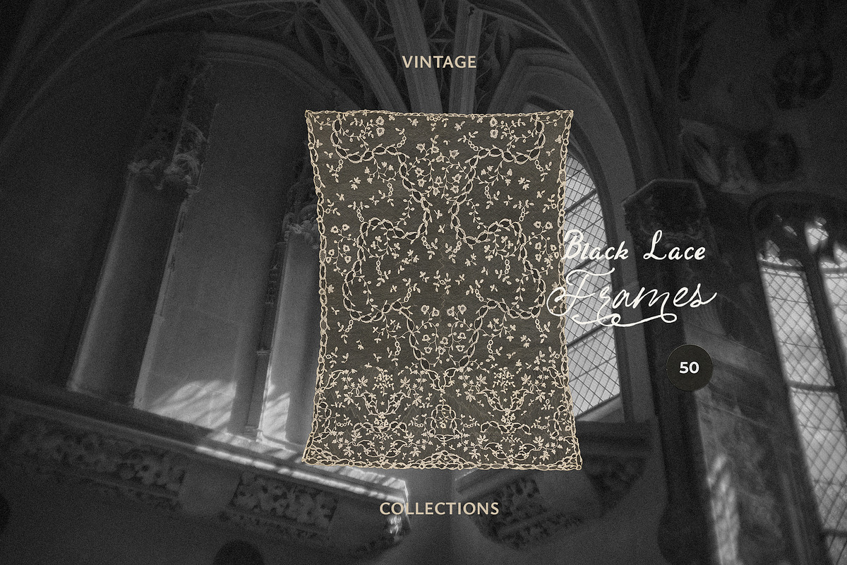 Vintage Black Lace Frames & Doilies, an Object Graphic by Lana Elanor (Photo 4 of 20)