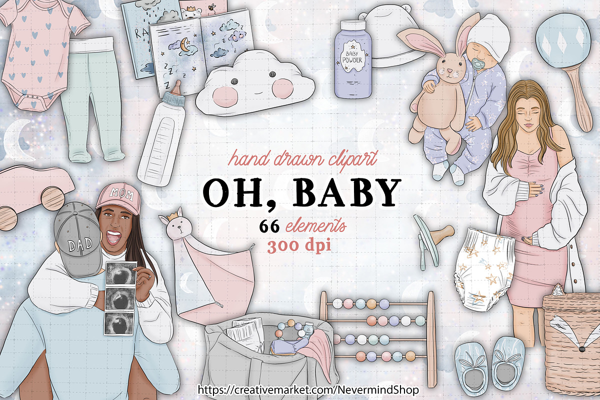 Baby nursery clipart collection, an Illustration by Nevermind (Photo 1 of 6)