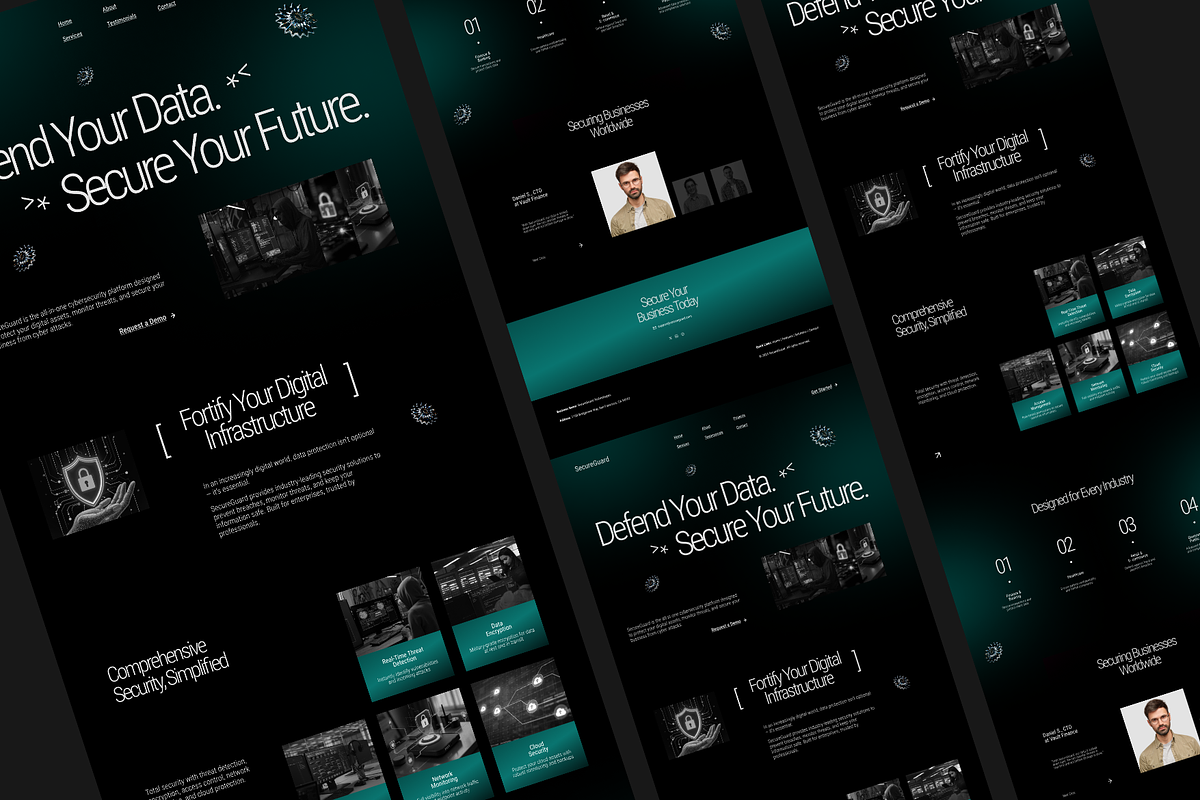 Figma Cybersecurity Landing Page, a Templates & Theme by Musara (Photo 3 of 5)
