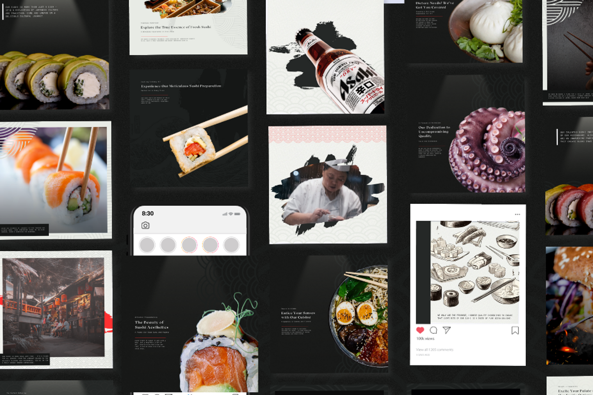 Sushi Restaurant  |  Canva, a Social Media Template by The Social Stuff (Photo 4 of 9)