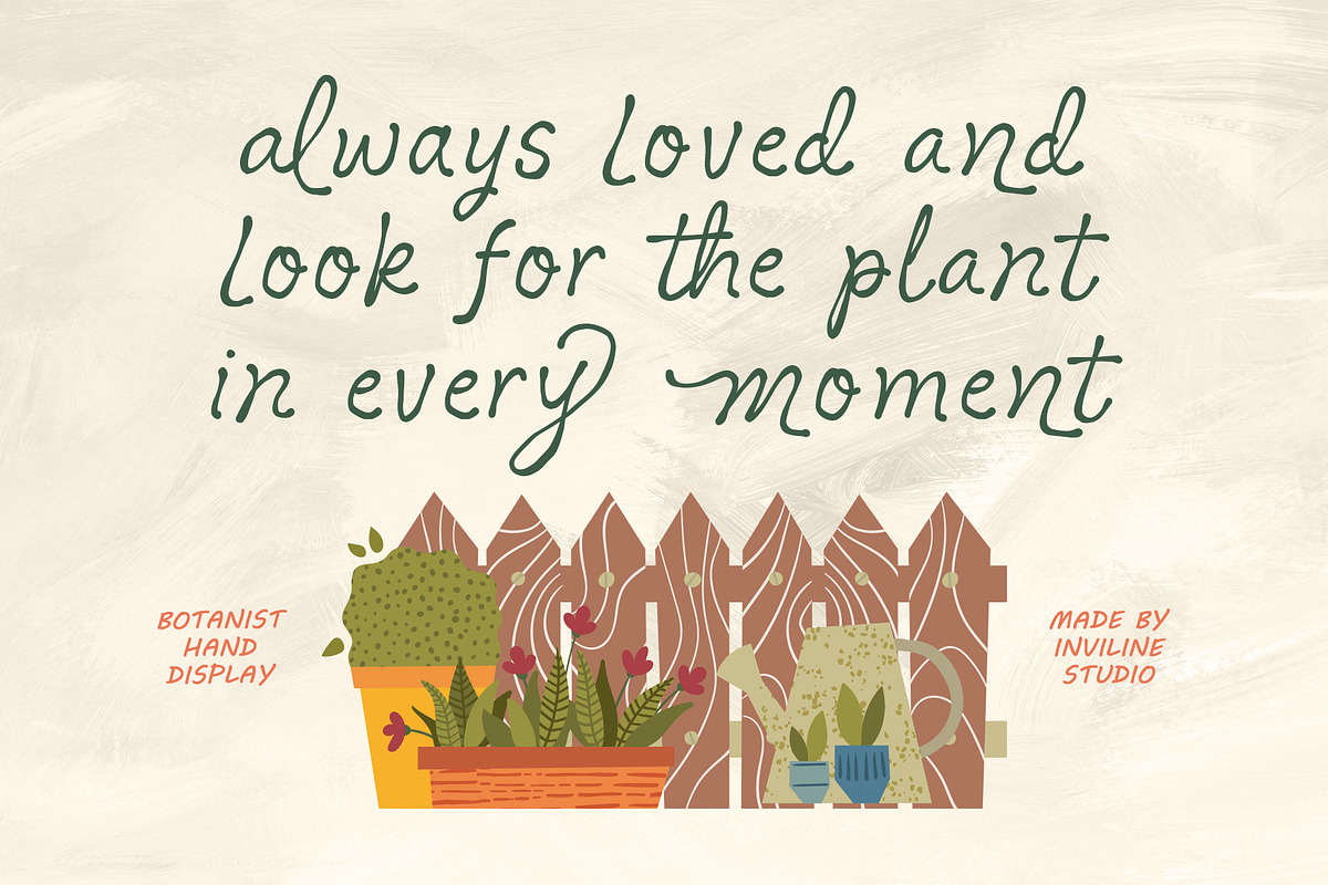 Botanist Hand - Display Font, a Handwritten Font by Inviline.co (Photo 10 of 10)