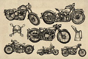 Classic Motorcycle Illustration Pack, an Illustration by Doggy Days (Thumbnail 1 of 10)
