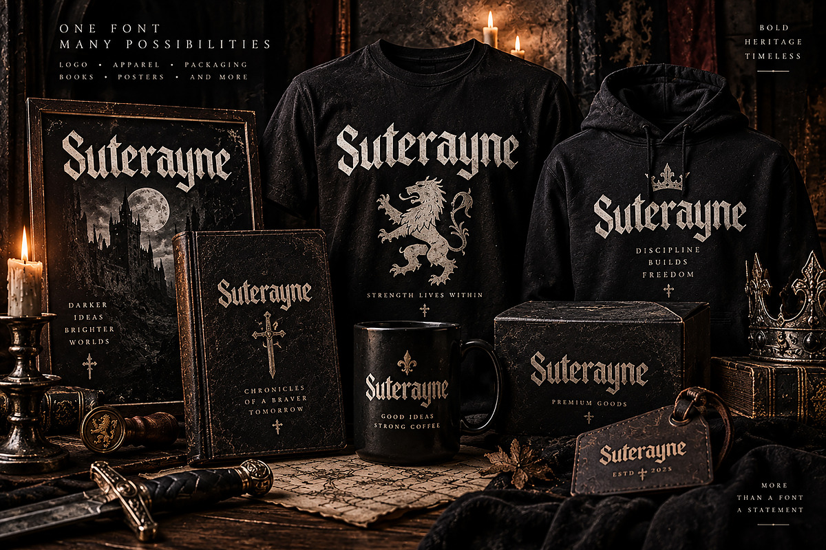 Suterayne, a Blackletter Font by Wow Magic (Photo 5 of 5)