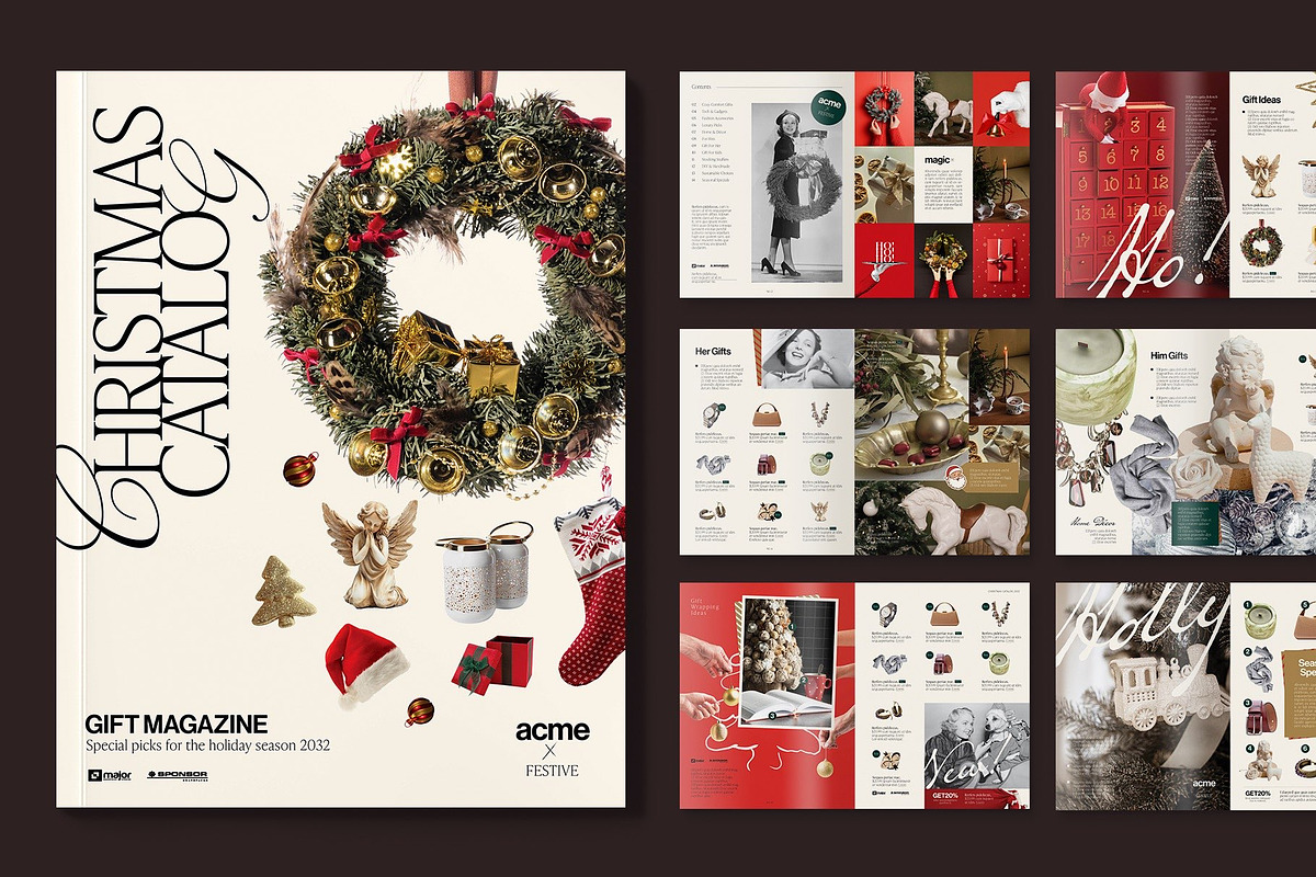 Christmas Catalog Magazine Template, a Magazine Template by BrandPacks (Photo 1 of 6)