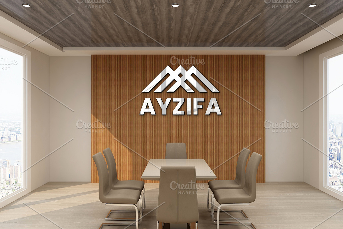 PSD Office Meeting Room Wall Mockup, a Product Mockup by Ayy (Photo 8 of 15)