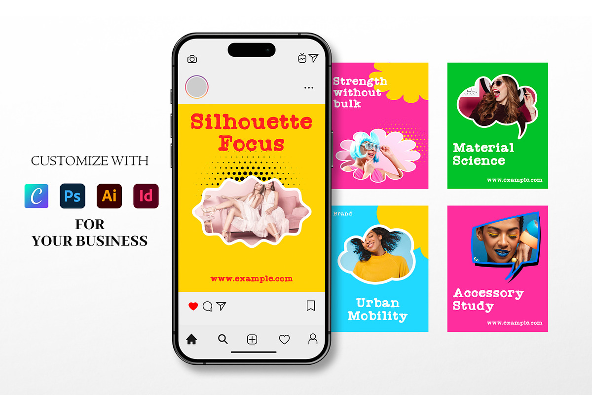 POP-ART Instagram Social Media Kit, a Social Media Template by Artisan Vibes (Photo 4 of 7)