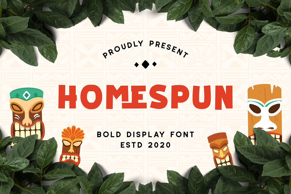 Homespun - Tropical Hawaii Font, a Handwritten Font by Imoodev (Photo 1 of 5)