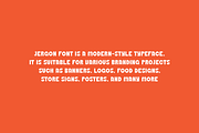 Jergon - Creative Logo Font, a Sans Serif Font by QR Design Studio (Thumbnail 6 of 8)