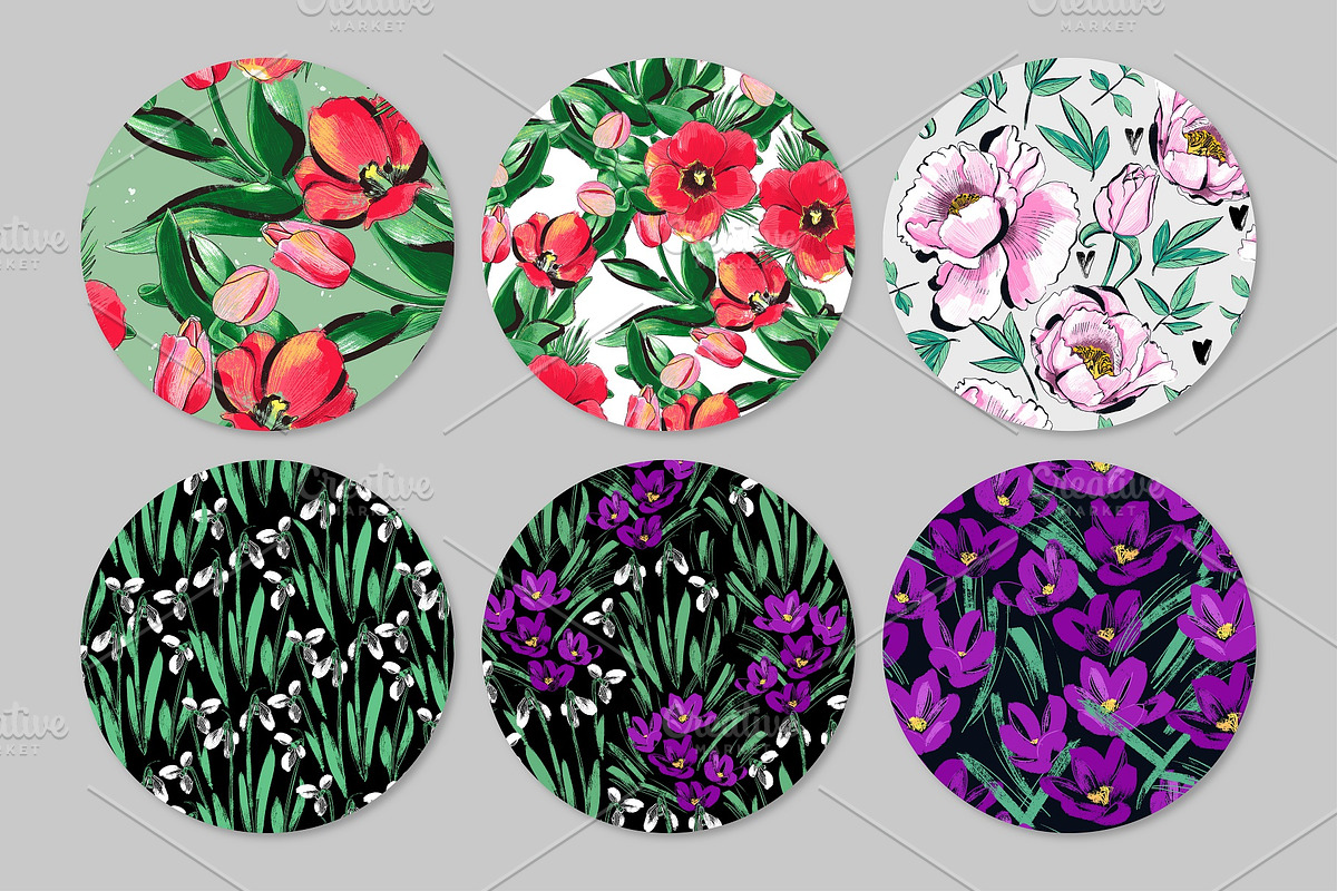 Spring Flowers, a Pattern Graphic by MarynArts (Photo 2 of 8)