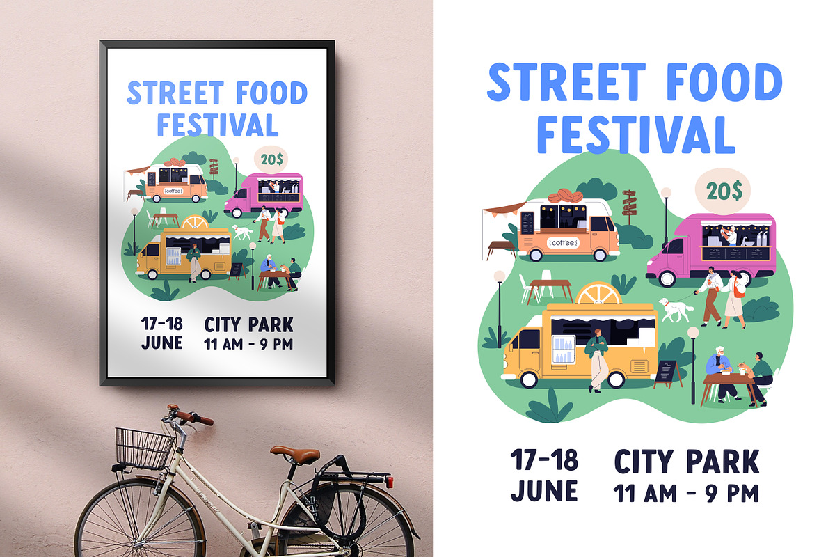 Summer street food festival posters, a Food Illustration by Good Studio (Photo 2 of 7)