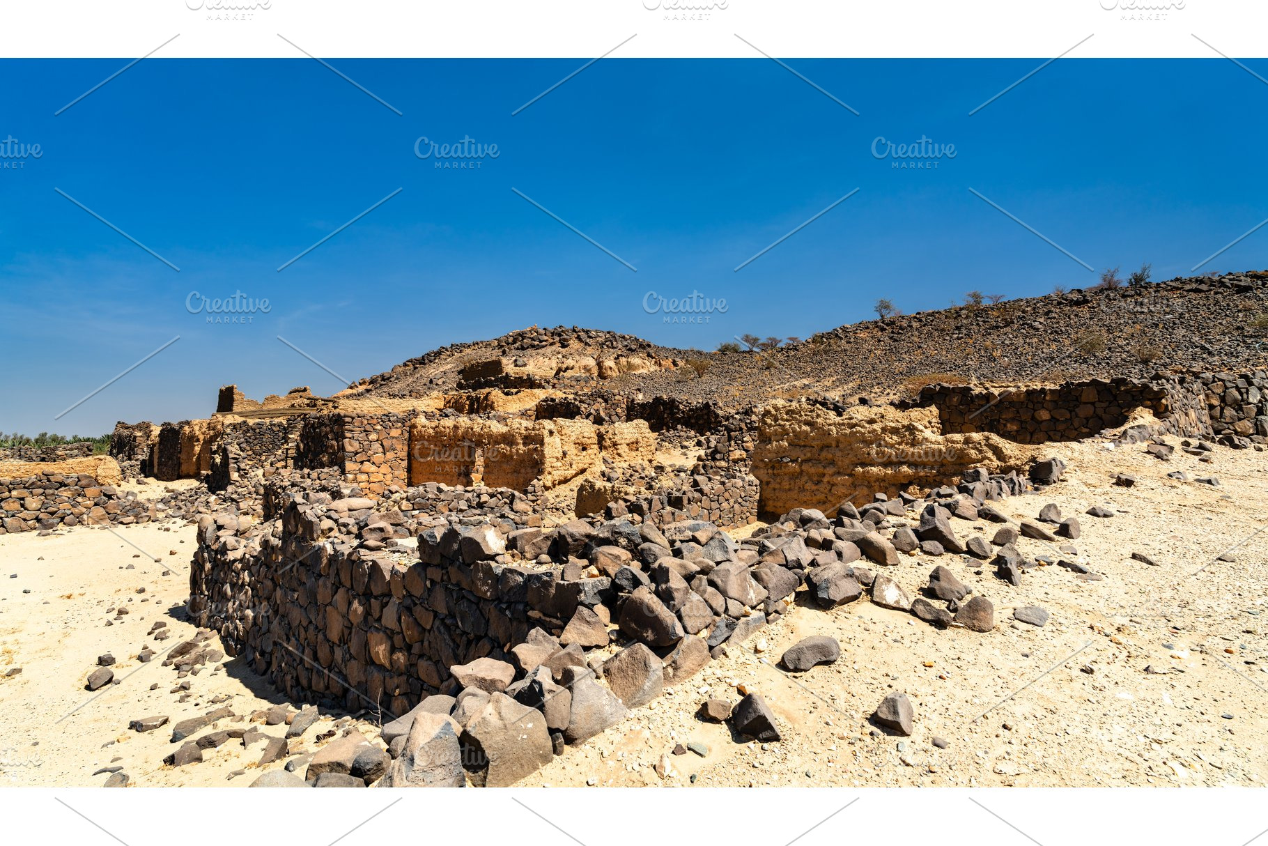 Ancient Shanqal Fort ruins in Turbah, Saudi Arabia, an Architecture Photo by Leonid Andronov