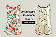 FEMALE PAJAMA MOCKUP, a Shirt Mockup by PudraART (Thumbnail 2 of 7)