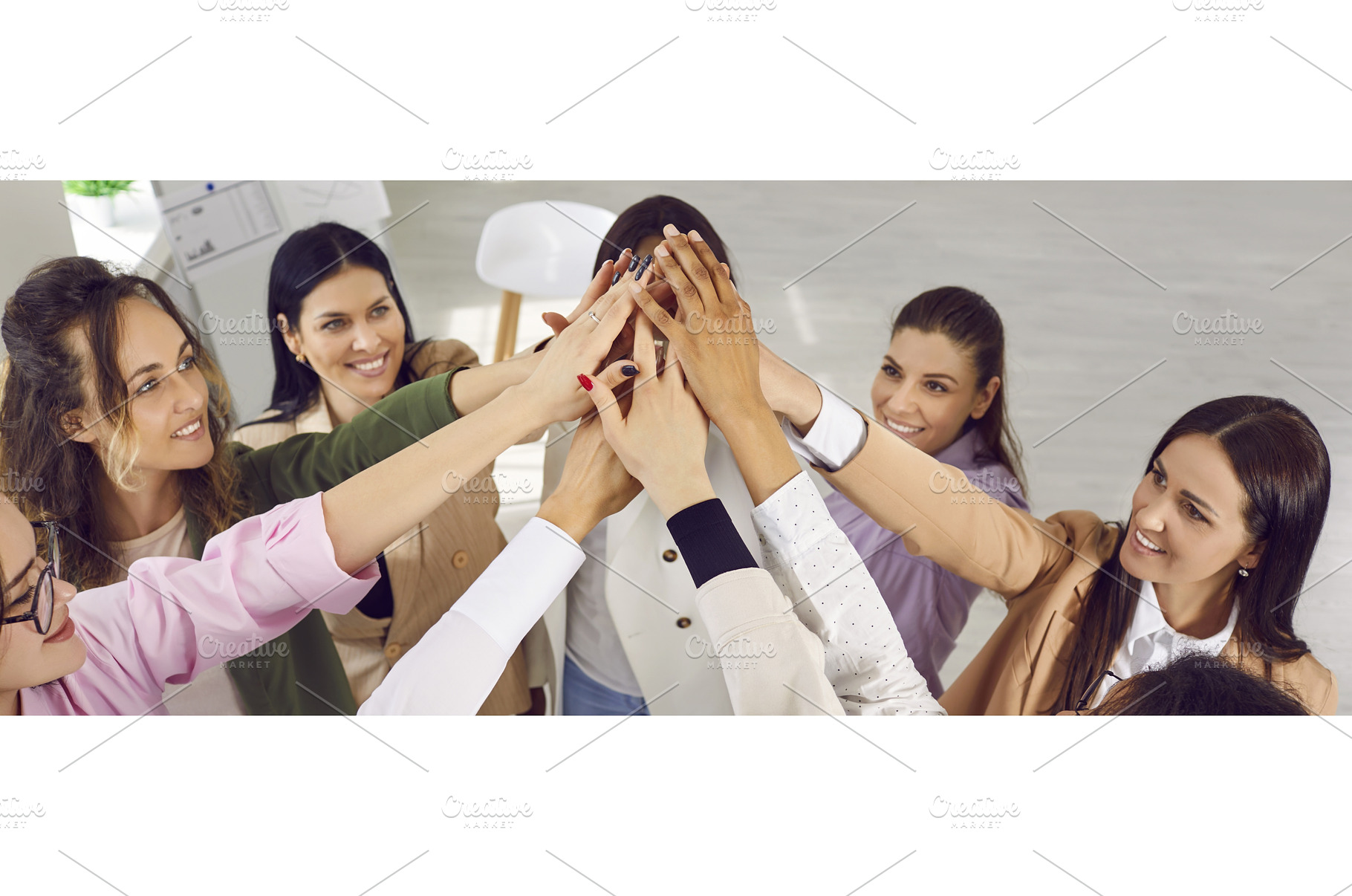 Group of cheerful young woman doing, a Person Photo by StudioRomantic