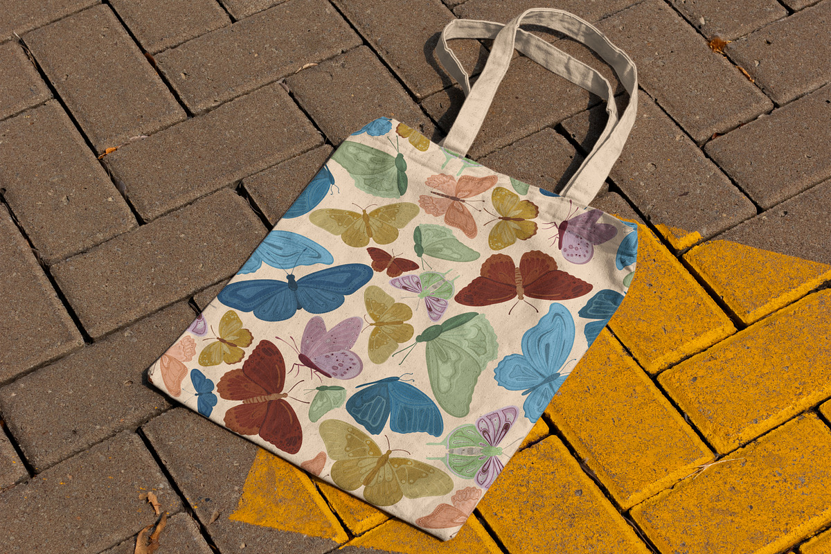 Pastel Butterfly Clipart & Pattern, an Animal Illustration by Vaniuta_Art (Photo 10 of 12)