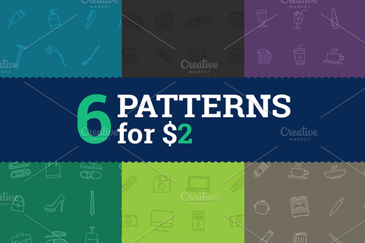 6 web patterns, a Pattern Graphic by Babic Goran (Photo 1 of 4)