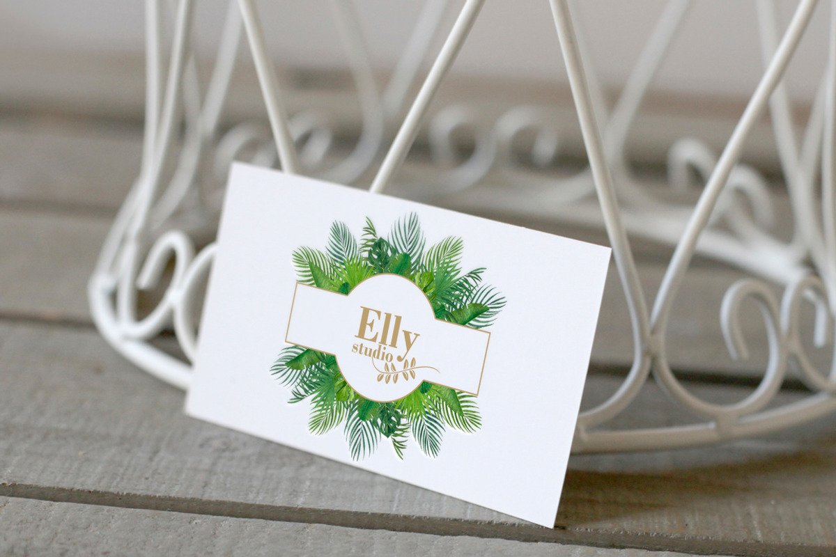 Tropical leaves frames, an Illustration by Elly Studio (Photo 7 of 7)