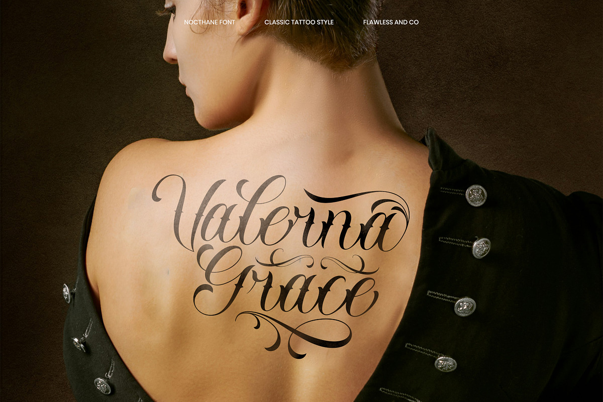 Nocthane - Tatto Style Font, a Blackletter Font by Flawless And Co (Photo 3 of 10)