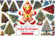 Christmas Tree & Ornaments Cliapart, an Illustration by RobertsArt (Thumbnail 1 of 7)