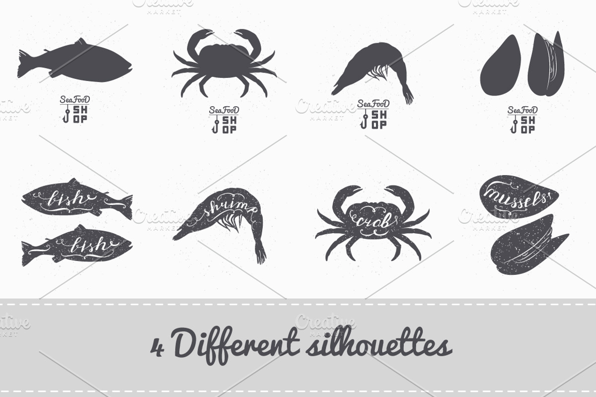 Seafood shop illustrations, an Animal Illustration by Zhemchuzhina (Photo 4 of 5)