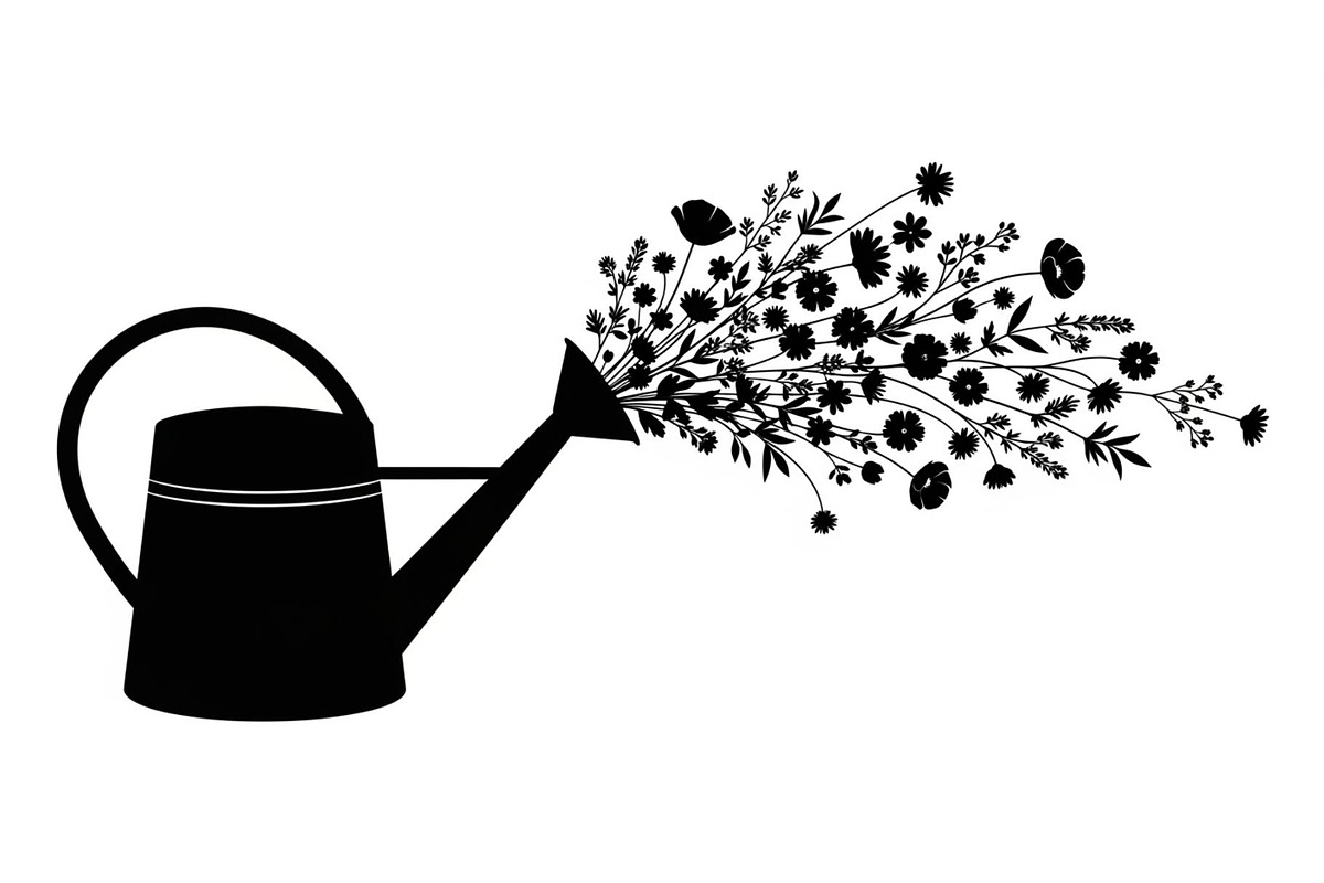 Floral Watering Can Design Bundle, an Illustration by Gaye Art (Photo 10 of 31)