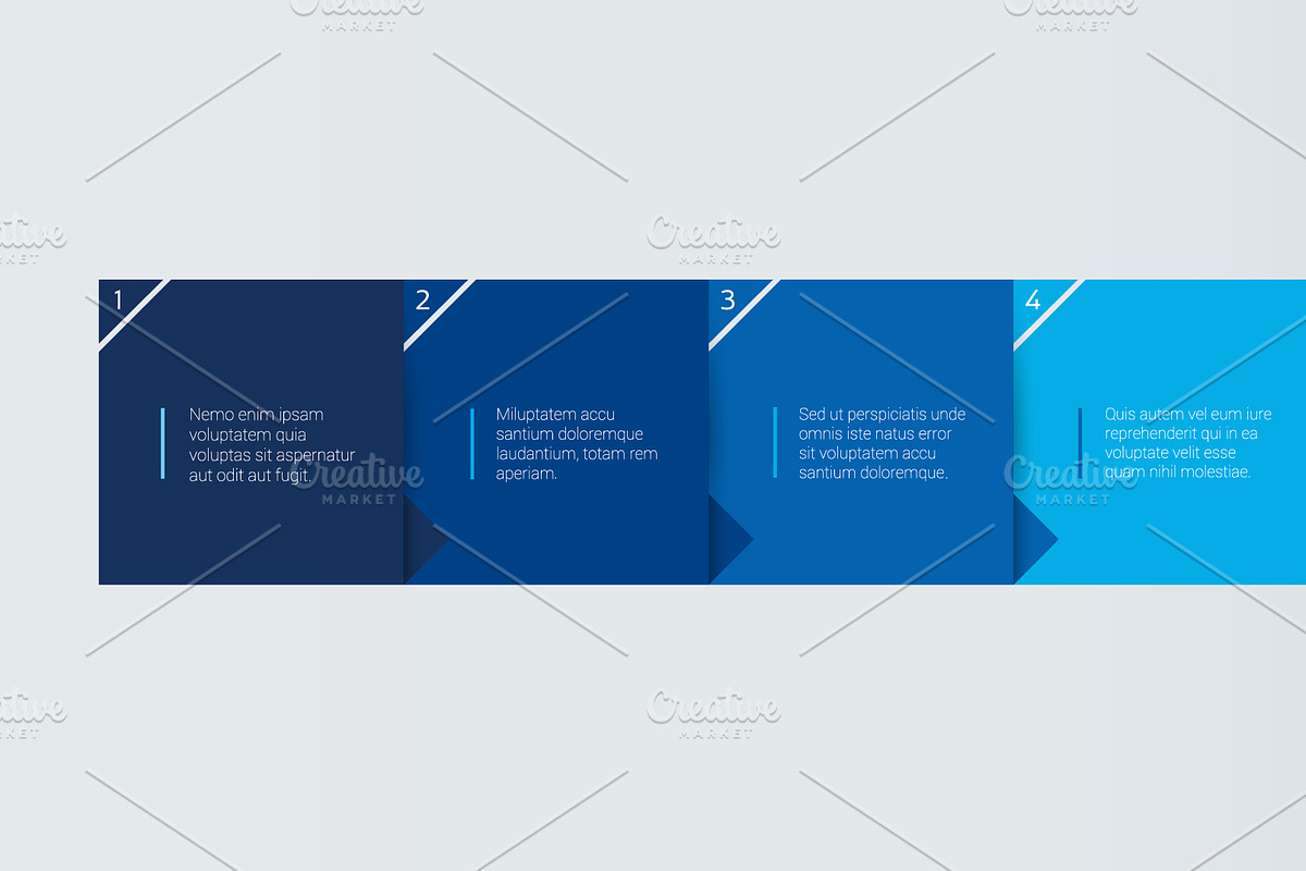 Step by step template, infographic., a Work Illustration by VectorAN