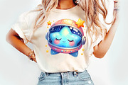 Watercolor Astronaut Space Clipart, an Illustration by Watercolor design (Thumbnail 5 of 5)