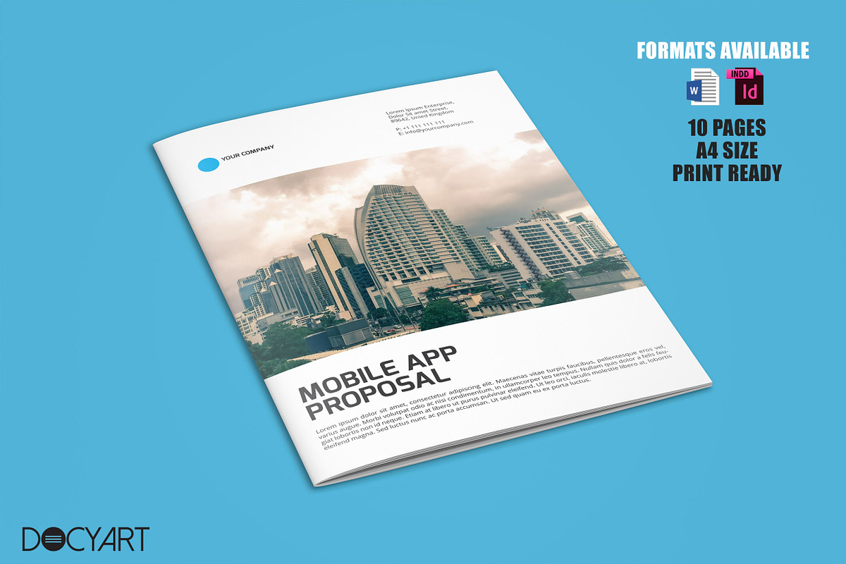 A4 Mobile App Proposal Template, a Templates & Theme by ZohairKhanLtd (Photo 1 of 5)