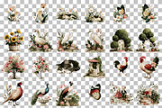 Watercolor Animals Garden Clipart, an Illustration by DreamCafeArt (Thumbnail 3 of 6)