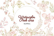 Watercolor Pink Iris Clipart, a Decorative Illustration by ArtbyHien (Thumbnail 1 of 6)