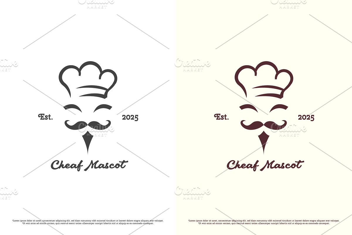 Chef Face Logo Design Illustration, a Branding & Logo Template by Morvana Crew