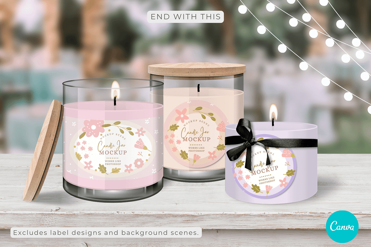 Candle Jar Mockup for Canva, a Household Mockup by Mockup Scene (Photo 22 of 22)