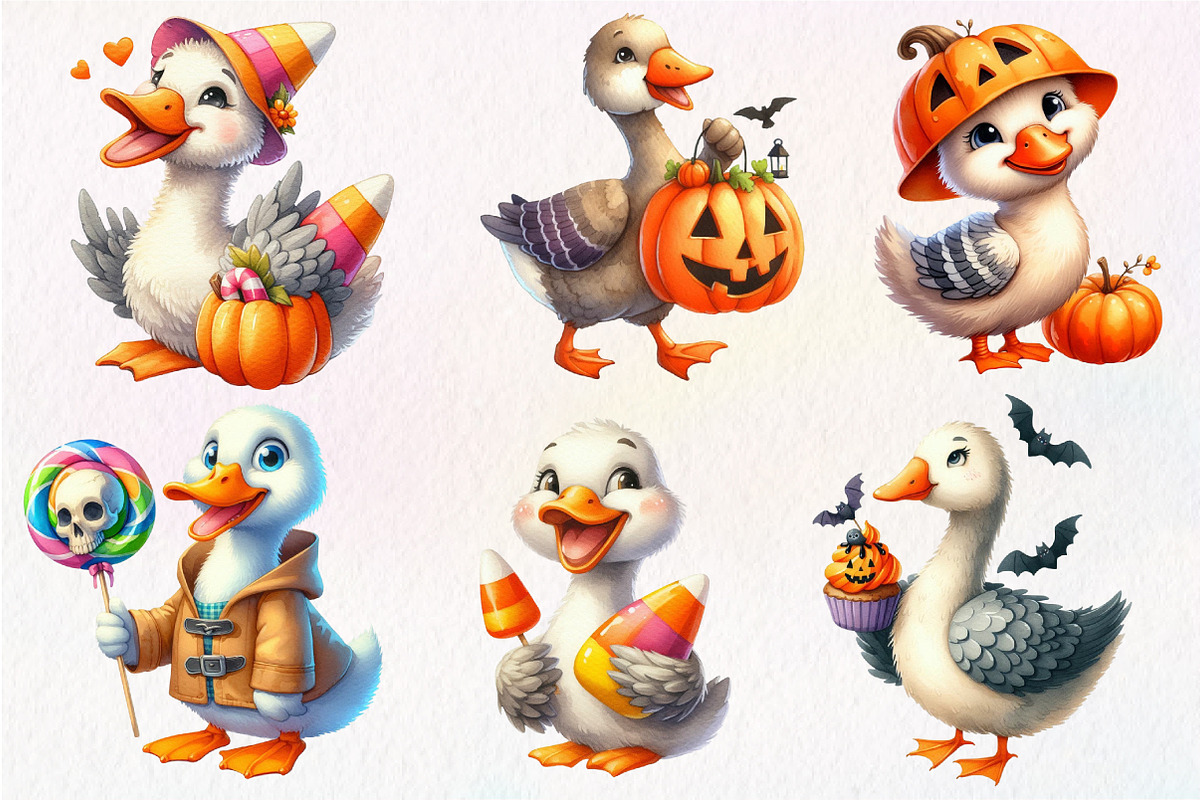Funny Halloween Silly Goose Clipart, an Illustration by Dream Creation (Photo 7 of 7)