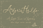 Adorie Halfo - Rustic Simple Script, a Script Font by HypeWorksCo (Thumbnail 1 of 15)
