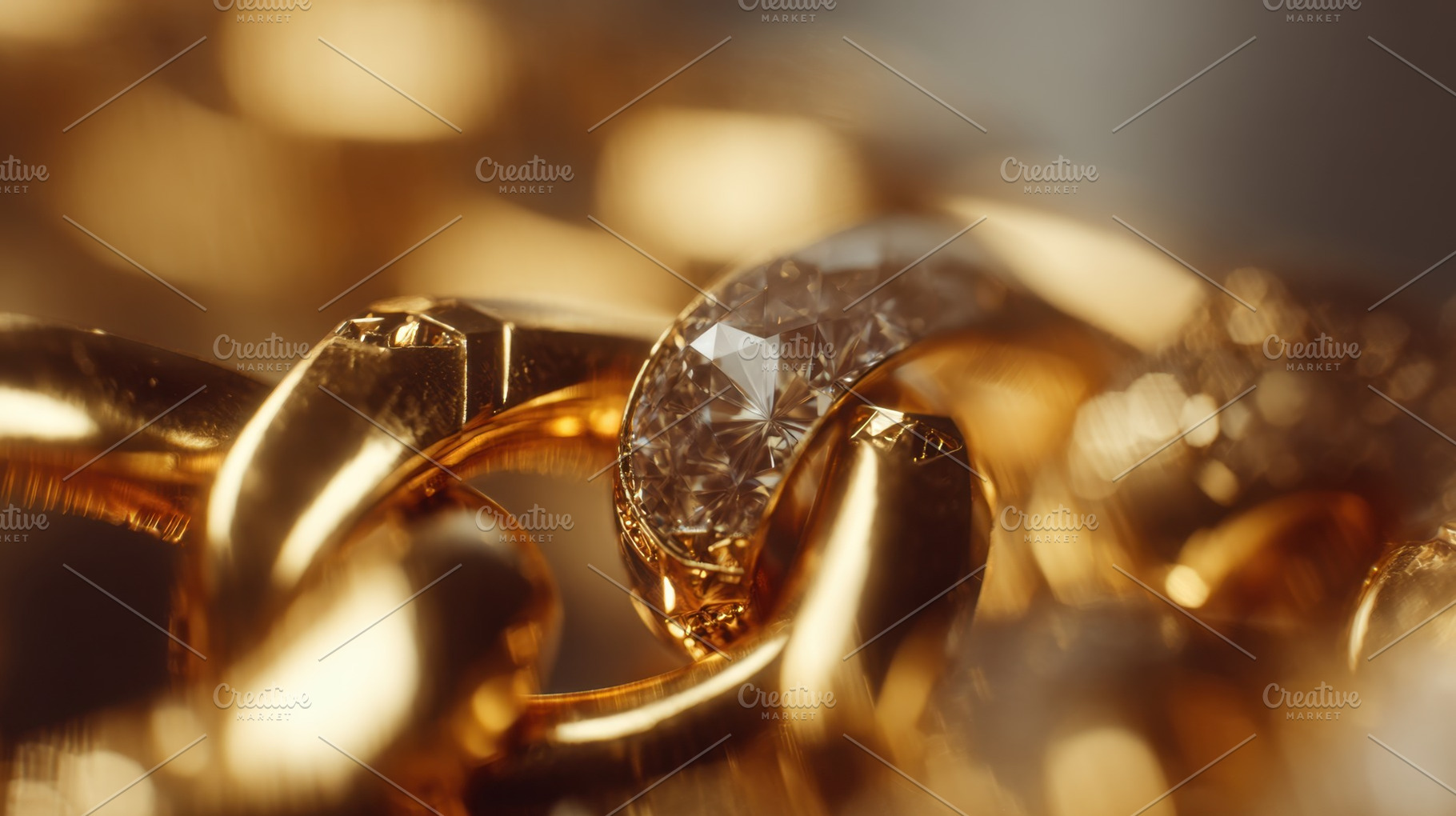 Close view of a gold chain link, a Photo by Beautiful things