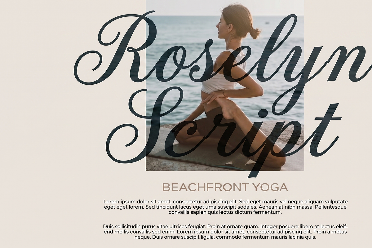 Roselyn Script Elegant Wedding font, a Script Font by RAHMAT (Photo 2 of 7)