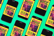 Grunge Music Event Flyer Set, a Flyer Template by Aiyari Graphic (Thumbnail 2 of 3)