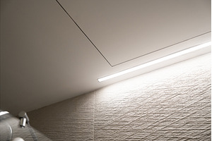 Linear LED lighting illuminating a, an Architecture Photo by volodymyrshtun13795