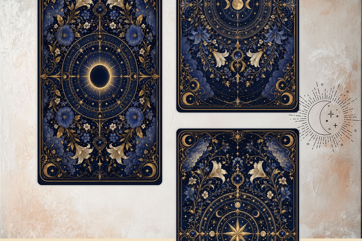 The Midnight Gilt Tarot Cards, a Decorative Illustration by ThatsDesignArt (Photo 6 of 10)
