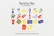 Mediterranean Market Clip Art Bundle, a Food Illustration by Fins and Fiction (Thumbnail 3 of 9)