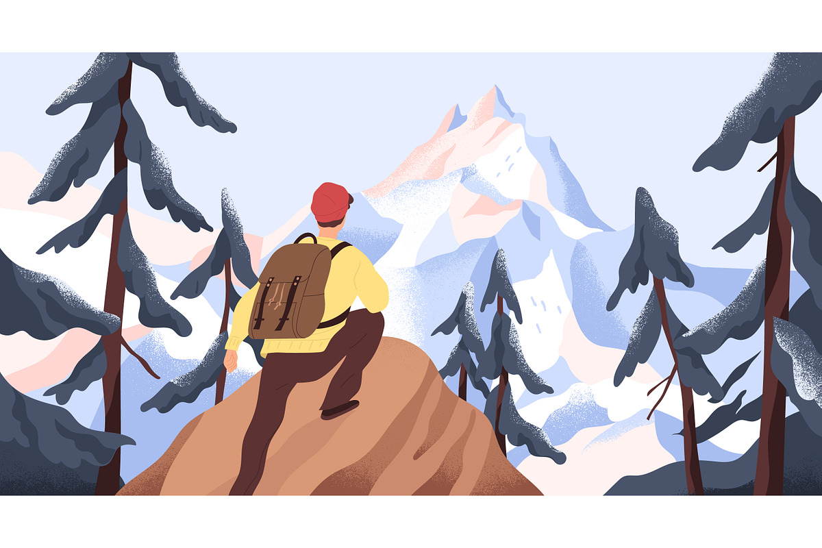 Travelers enjoying views set, a Person Illustration by Good Studio (Photo 6 of 12)