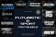 Futuristic & Sport Font Bundle