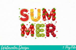 Summer Png t-shirt, an Illustration by Watercolor design