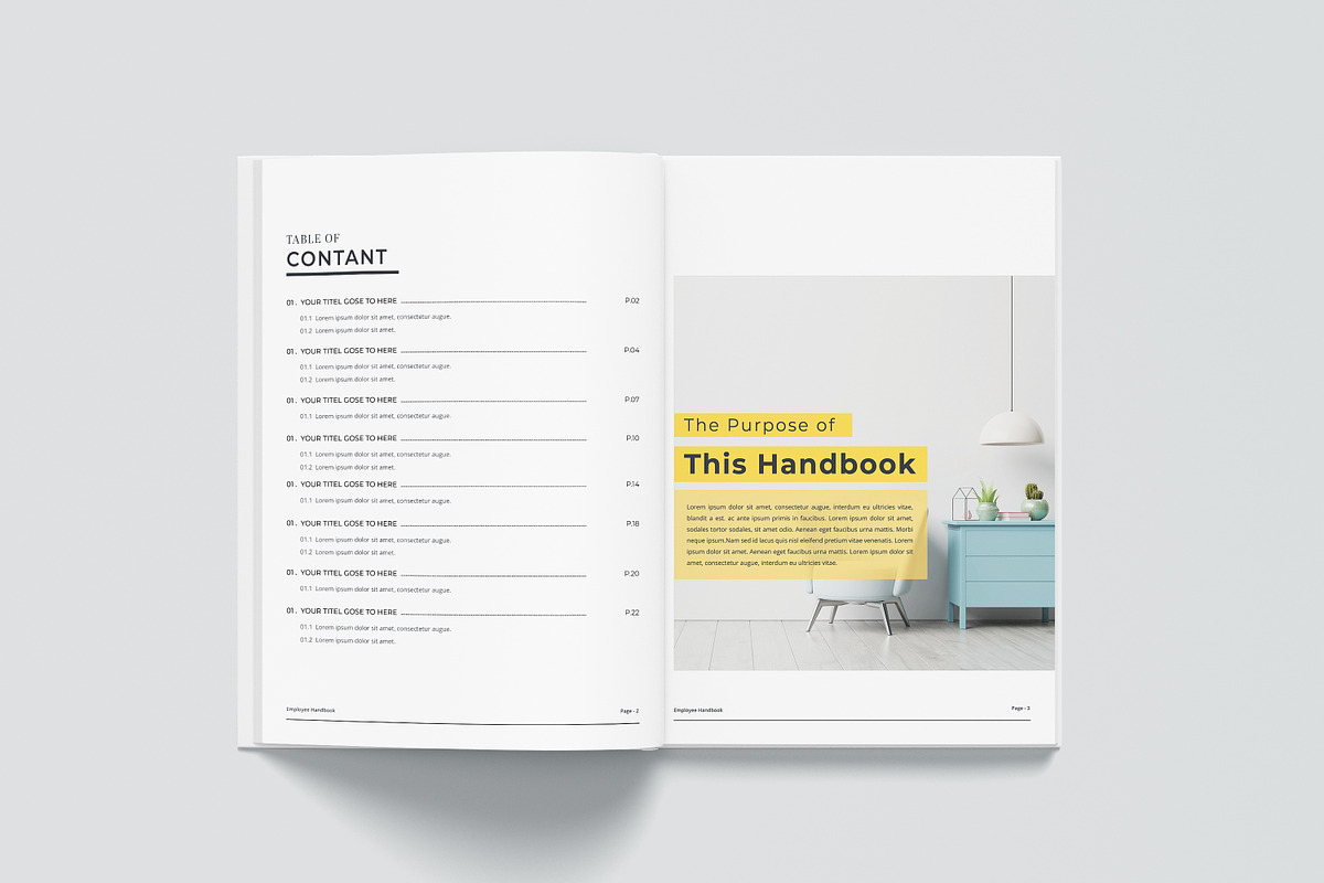 Employee Handbook Template, a Brochure Template by obayes (Photo 9 of 20)