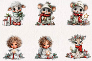 Whimsical Christmas Characters, a Seasonal Illustration by CreationArt (Thumbnail 2 of 7)