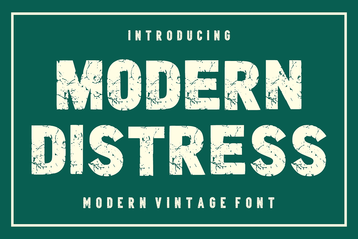 Modern Distress Vintage Font, a Sans Serif Font by Fourteen Letter (Photo 1 of 6)