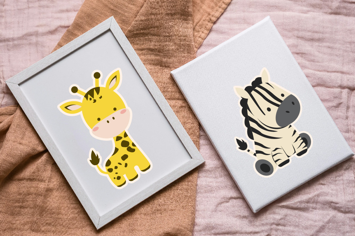8 Cute Safari Animal Vector Set, an Animal Illustration by jongcreative (Photo 4 of 4)