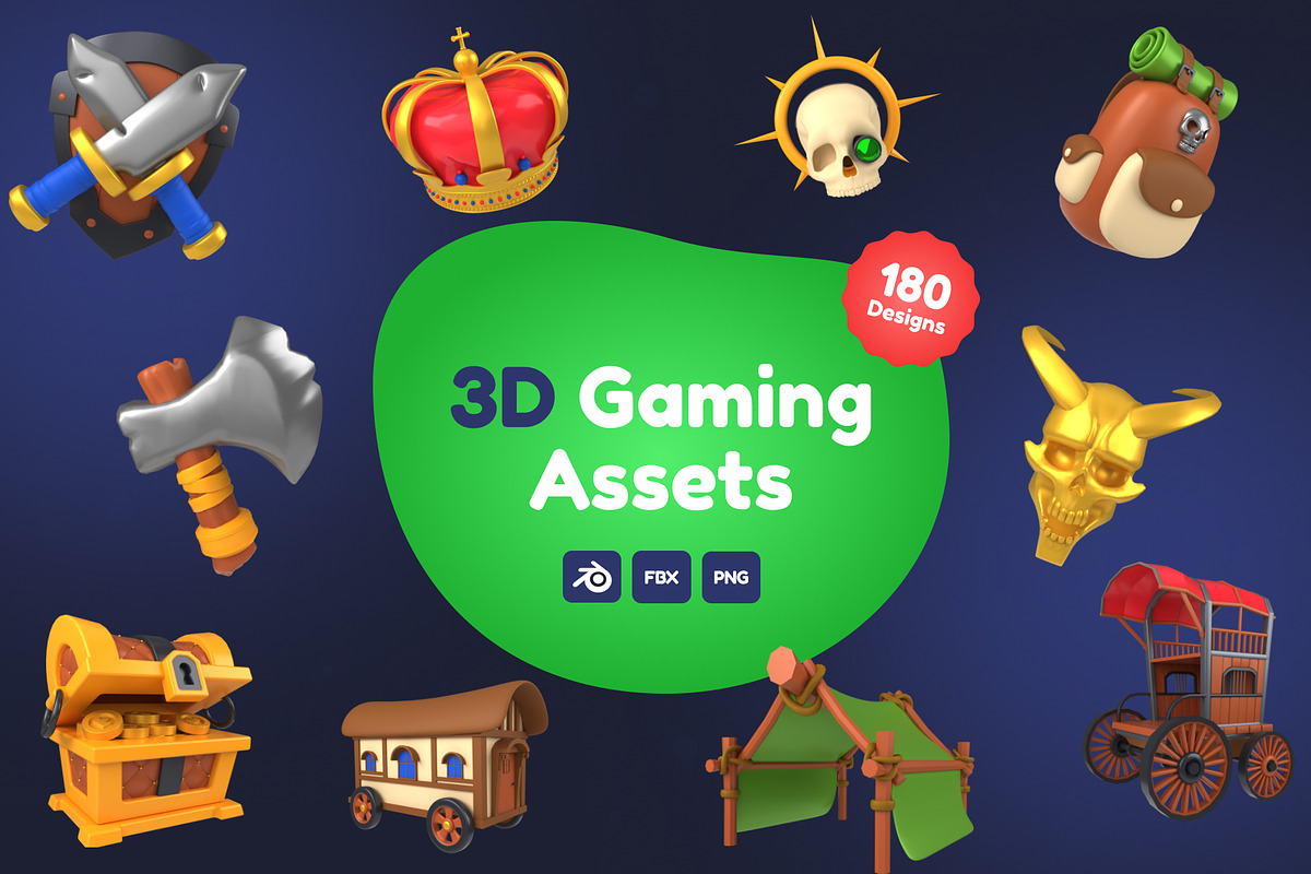 3D Game Assets Icons, an Emoji Icon by Vectors Market (Photo 1 of 10)