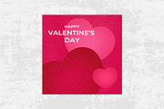 Valentine Card with Halftone Hearts, a Decorative Illustration by PsychocheArt (Thumbnail 3 of 3)