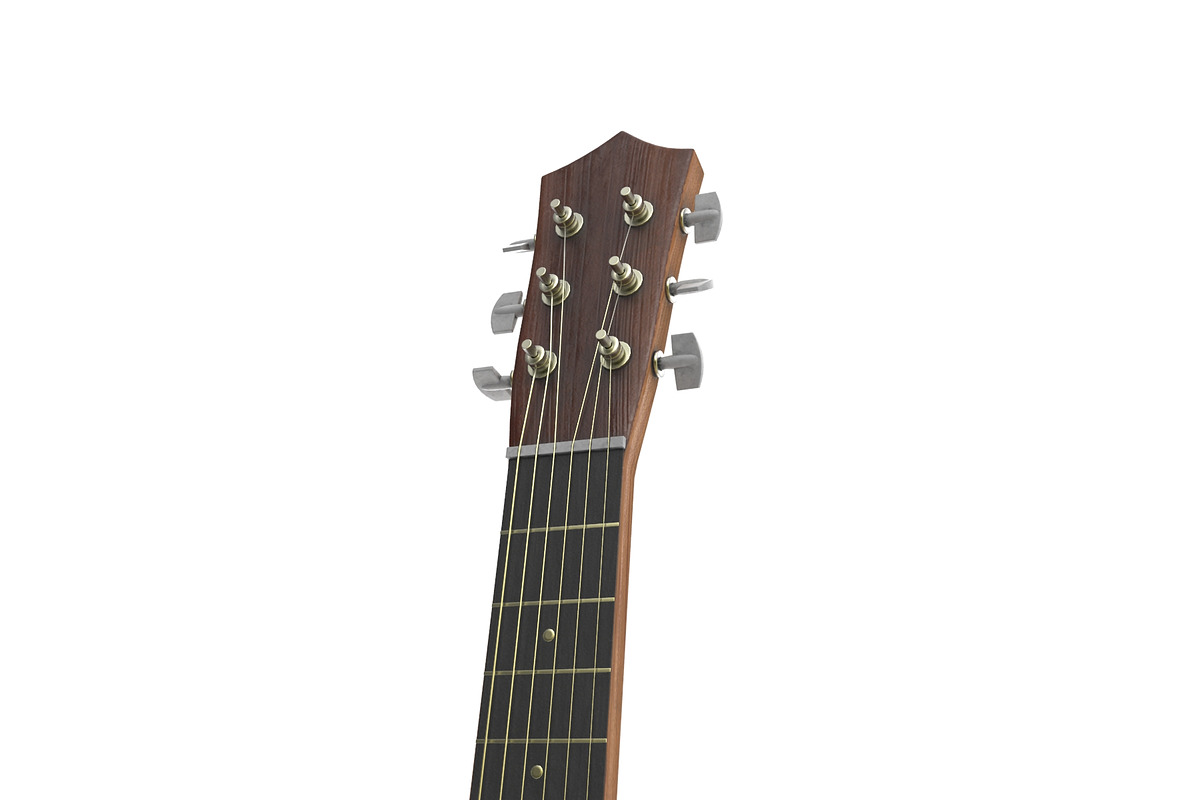 Classic Acoustic Guitar With Stand, an Object 3D Model by Tedi Permana (Photo 5 of 8)