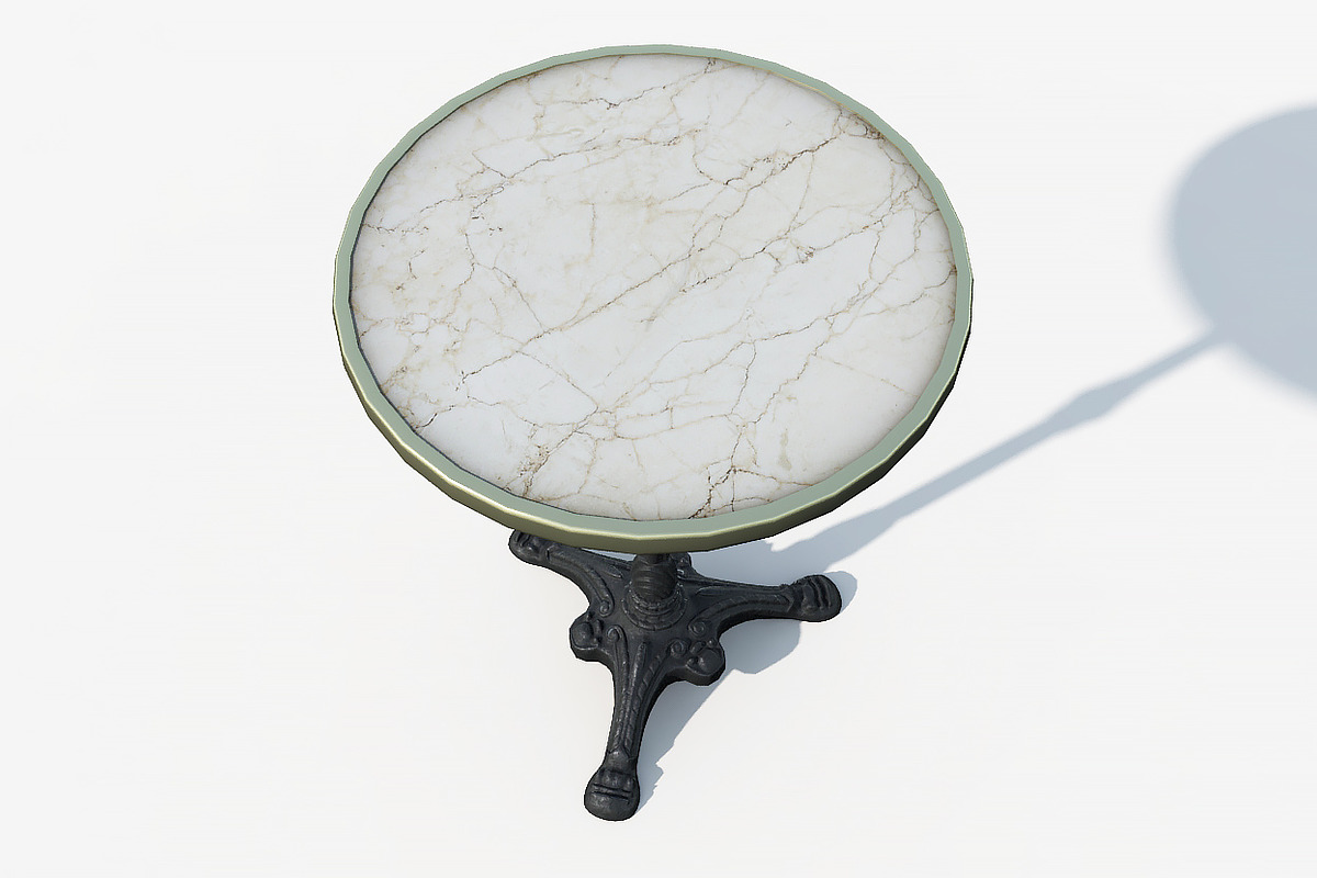 Round bistro table, a Furniture 3D Model by happy brush (Photo 3 of 12)
